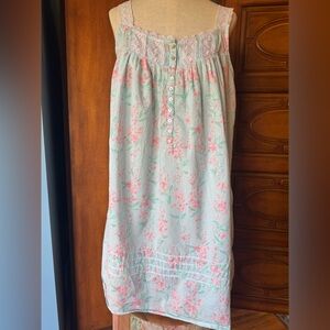 Eileen West Pastel Floral Nightgown